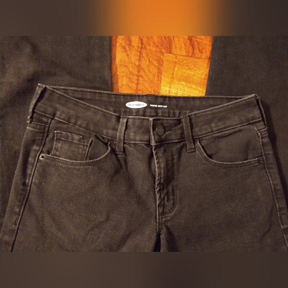 Old Navy Kicker Boot Cut Black Jeans Women's Size 4 Petite - Picture 2 of 6